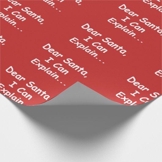 Liebe Sankt kann ich lustiges Geschenkpapier (Ecke)