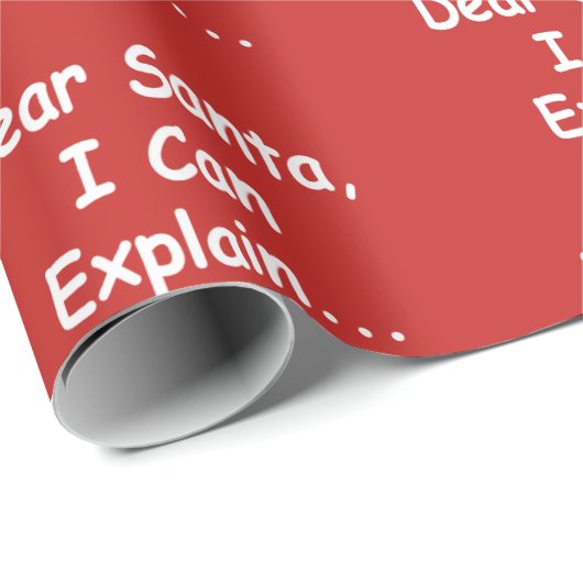 Liebe Sankt kann ich lustiges Geschenkpapier (Rolleneckpunkt)