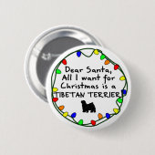Liebe Sankt tibetanisches Terrier Button (Vorne & Hinten)