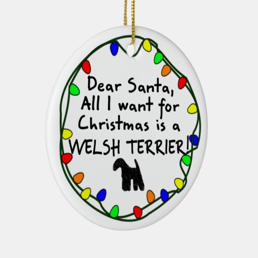 Liebe Sankt Waliser Terrier Keramikornament (Rechts)