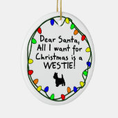 Liebe Sankt Westie Keramikornament (Rechts)