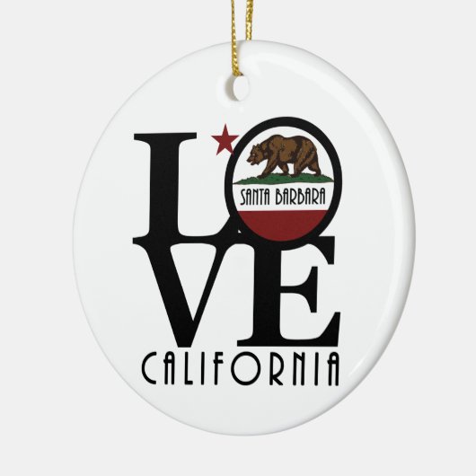 LIEBE Santa Barbara Kalifornien Keramik Ornament (Links)