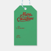 Liebe Santa Black Weihnachtsgeschenk-Tag Geschenkanhänger (Rückseite)