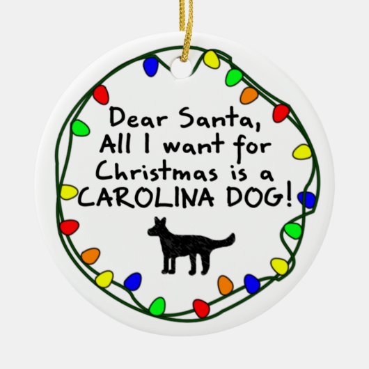 Liebe Santa Carolina Hund Keramikornament (Vorne)