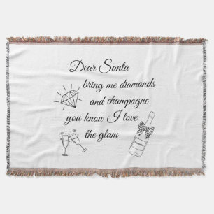 Liebe-Santa-Champagner- und Diamant-Linienkunst-De Decke