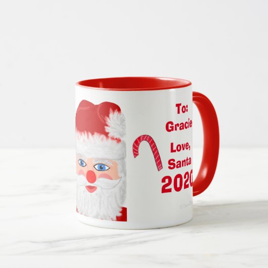 Liebe Santa Christmas Keepake Personalisieren Tasse (VorderseiteRechts)