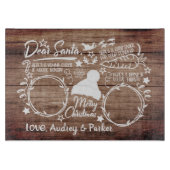 Liebe Santa Cookie & Milk Servierservice Schneidebrett (Vorderseite)