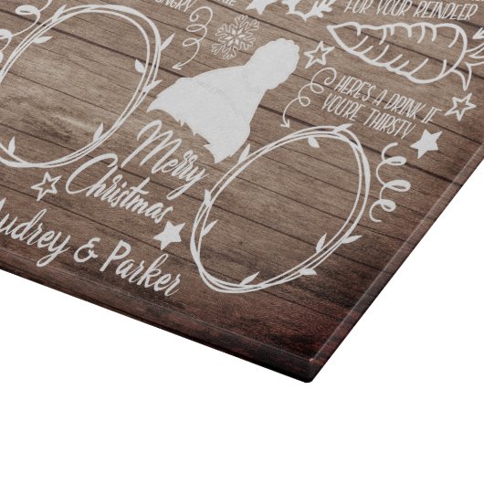 Liebe Santa Cookie & Milk Servierservice Schneidebrett (Ecke)