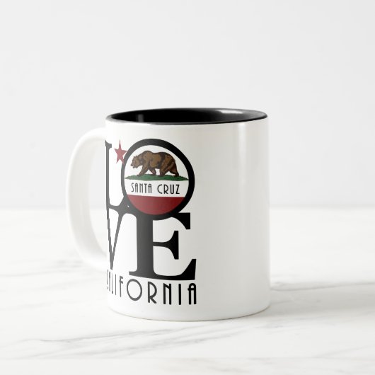 LIEBE Santa Cruz Kaffee Tasse 11oz (Vorderseite Links)