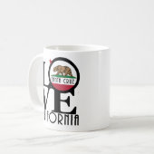 LIEBE Santa Cruz Kalifornien 11oz Kaffeetasse (Vorderseite Links)