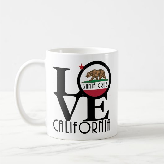 LIEBE Santa Cruz Kalifornien 11oz Kaffeetasse (Links)