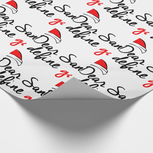 LIEBE SANTA, DEFINE GUT. NAUGHTY LIST. GESCHENKPAPIER (Ecke)