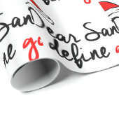 LIEBE SANTA, DEFINE GUT. NAUGHTY LIST. GESCHENKPAPIER (Rolleneckpunkt)