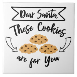 Liebe Santa Diese Cookies sind für Sie Word Art Fliese