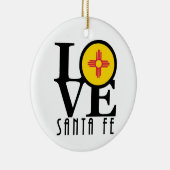 LIEBE Santa Fe Keramik Ornament (Rechts)