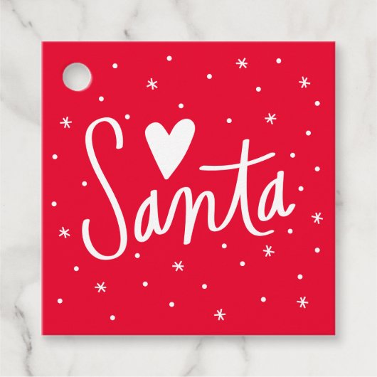 Liebe Santa Geschenkanhänger (Vorderseite)