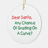 Liebe Santa Grade auf einer Kurve? Weihnachtsbrief Keramikornament (Links)