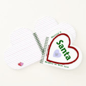 Liebe Santa (Herz-geformt) Spiral-Notebook Notizblock (Innenseite)