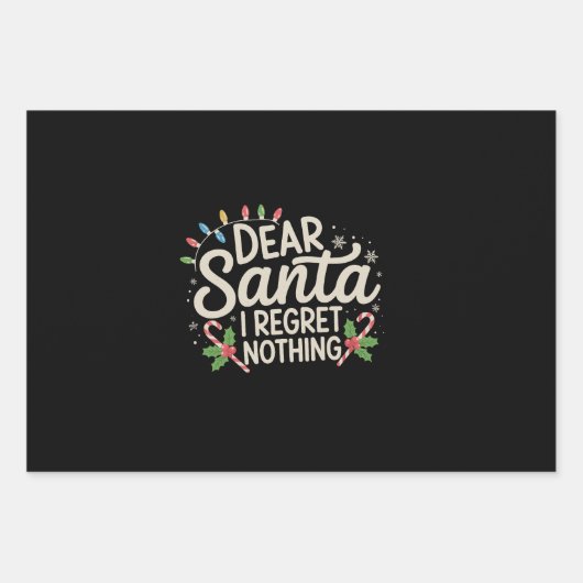 Liebe Santa I Bedret Nichts WeihnachtsfamilienMatc Geschenkpapier Set (Vorderseite)