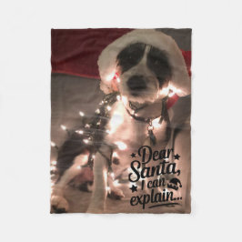 Liebe Santa I kann erklären (Hund) Fleecedecke