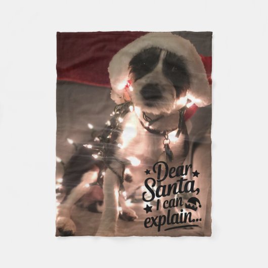 Liebe Santa I kann erklären (Hund) Fleecedecke (Vorderseite)