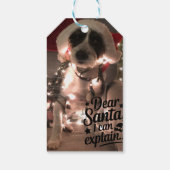 Liebe Santa I kann erklären (Hund) Geschenkanhänger (Rückseite)