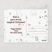 Liebe Santa I kann erklären (Hund) Postkarte (Rückseite)