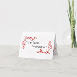 Liebe Santa I kann Notecard erklären Feiertagskarte
