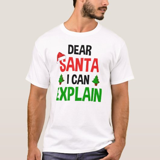 Liebe Santa I kann sonnige Weihnachten erklären T-Shirt (Vorderseite)