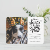 Liebe Santa I versuchte Hund Foto Spaß Weihnachten (Stehend Vorderseite)
