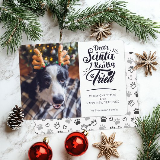 Liebe Santa I versuchte Hund Foto Spaß Weihnachten