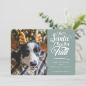 Liebe Santa I versuchte Hund Foto Spaß Weihnachten (Stehend Vorderseite)