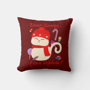 LIEBE SANTA.. Ich KANN ERKLÄREN ! lustige Weihnach Kissen
