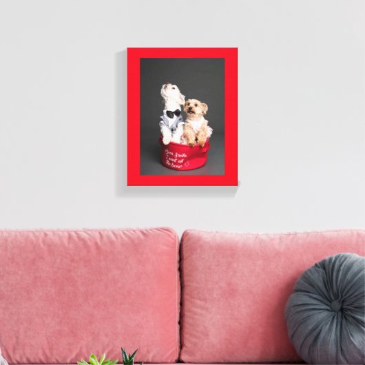 LIEBE SANTA, ICH WOLLTE ALLE KNOCHEN LEINWANDDRUCK (Insitu (Wohnzimmer))