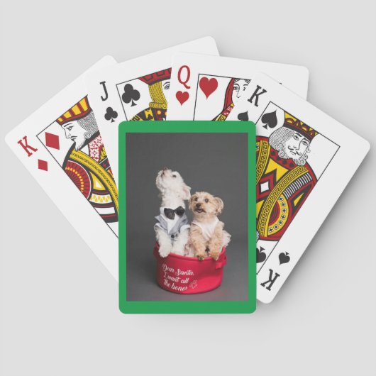 LIEBE SANTA, ICH WOLLTE ALLE KNOCHEN SPIELKARTEN (Rückseite)