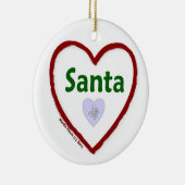 Liebe Santa Keramikornament (Rechts)