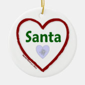 Liebe Santa Keramikornament (Vorne)