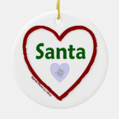Liebe Santa Keramikornament (Hinten)