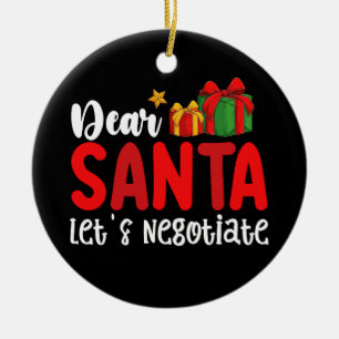 Liebe Santa Let's verhandeln Familie Weihnachten U Keramik Ornament