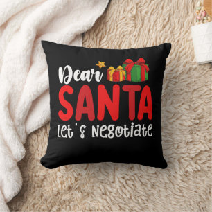 Liebe Santa Let's verhandeln Familie Weihnachten U Kissen