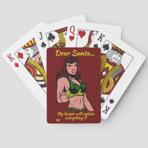 LIEBE SANTA.. MEIN ANWALT WIRD... lustige Weihnach Spielkarten