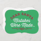 Liebe Santa Mistakes wurden gemacht Feiertagskarte (Vorne/Hinten)