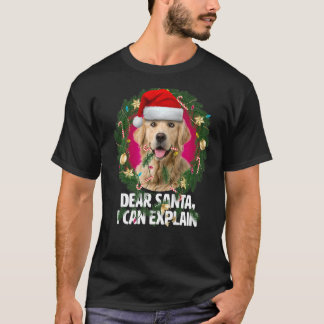 Liebe Santa Niedlich Golden Retriever Naughty für  T-Shirt