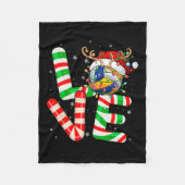 Liebe Santa Reindeer Volleyball Ball Tools farbenf Fleecedecke (Vorderseite)