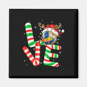 Liebe Santa Reindeer Volleyball Ball Tools farbenf Magnet