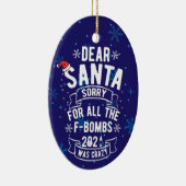liebe santa sorry für alle f-bombs 2021 keramik ornament (Rechts)