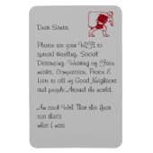 Liebe Santa Spread Heilung soziale Distanzierungsi Magnet (Vertikal)