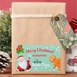 Liebe, Santa und Lebkuchen Festliches individuelle Rechteckiger Aufkleber