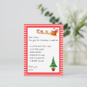 Liebe Santa Wish List Covid Quarantine Postkarte (Stehend Vorderseite)