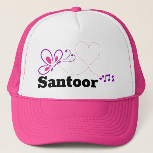 Liebe Santoor Rosa Lila Schmetterlingsherz Truckerkappe